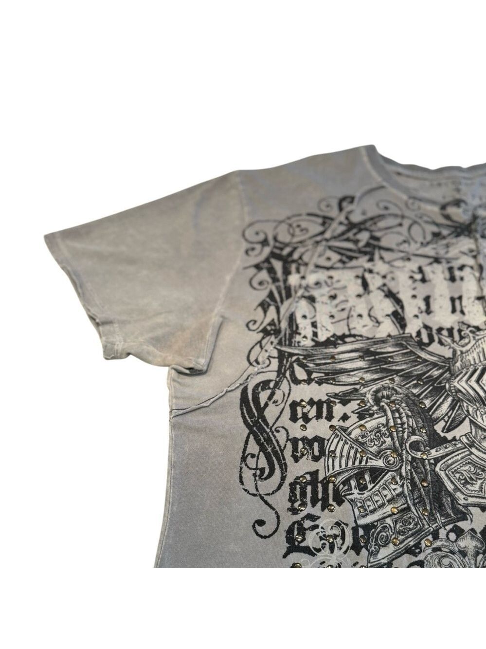 Affliction Mens Graphic Distressed  Short Sleeve T-SHIRT Size XL - Picture 4 of 9